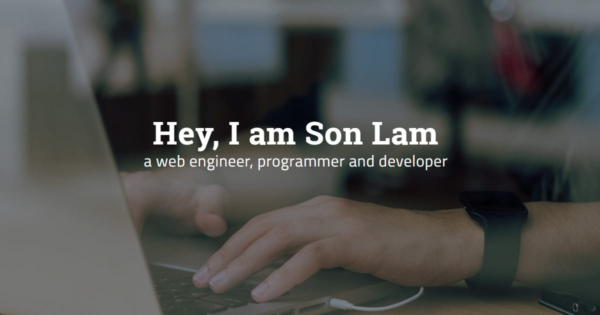 Son Lam | Full Stack Web Developer